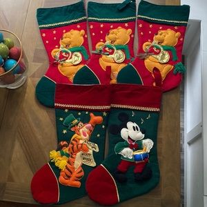 Vintage Season of Song Disney Store 3-D Christmas Stockings from Christmas 1997